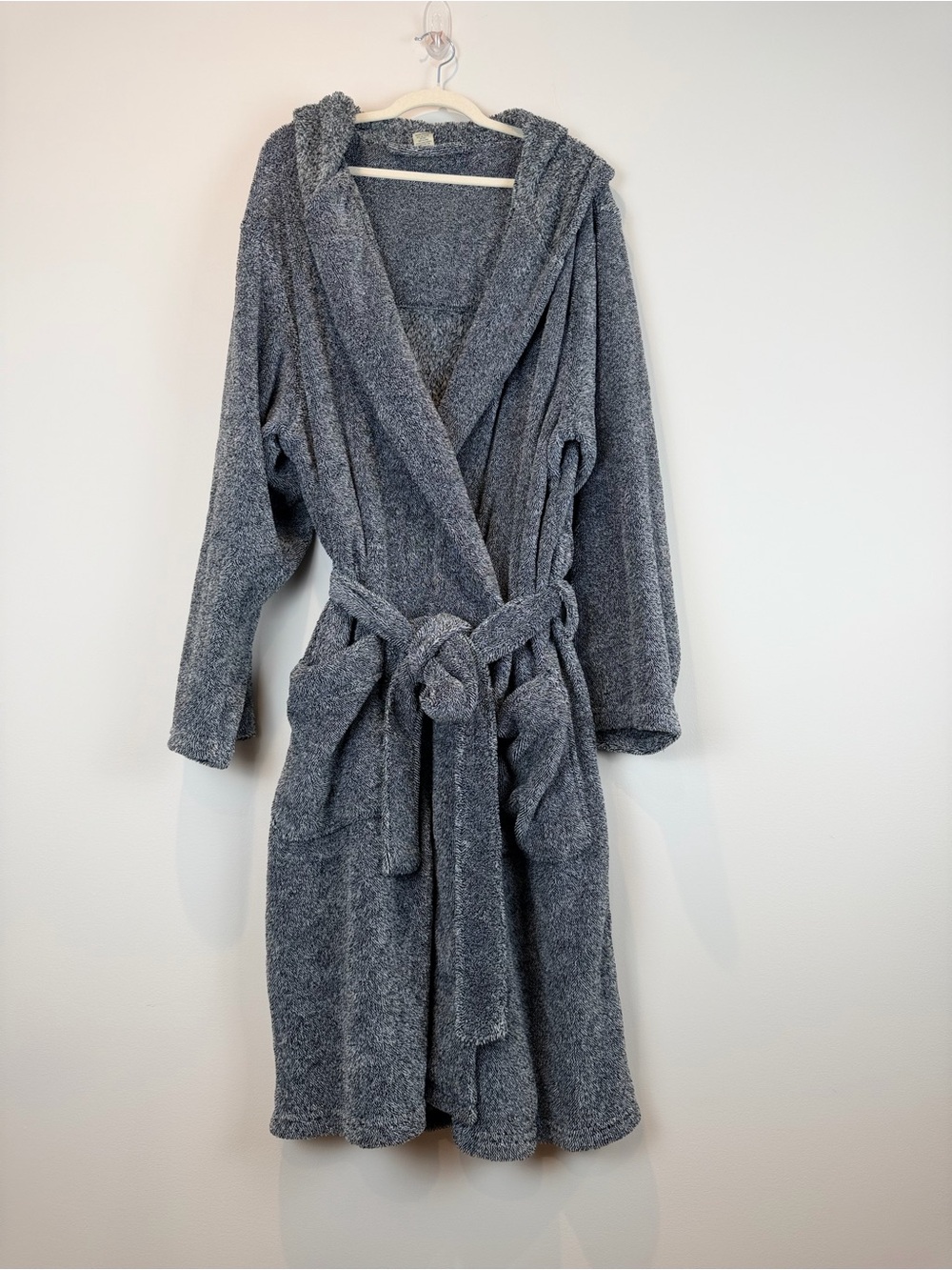 St. John's Bay Hooded Terry Cloth Cozy Bath Robe - Gray XL/XXL